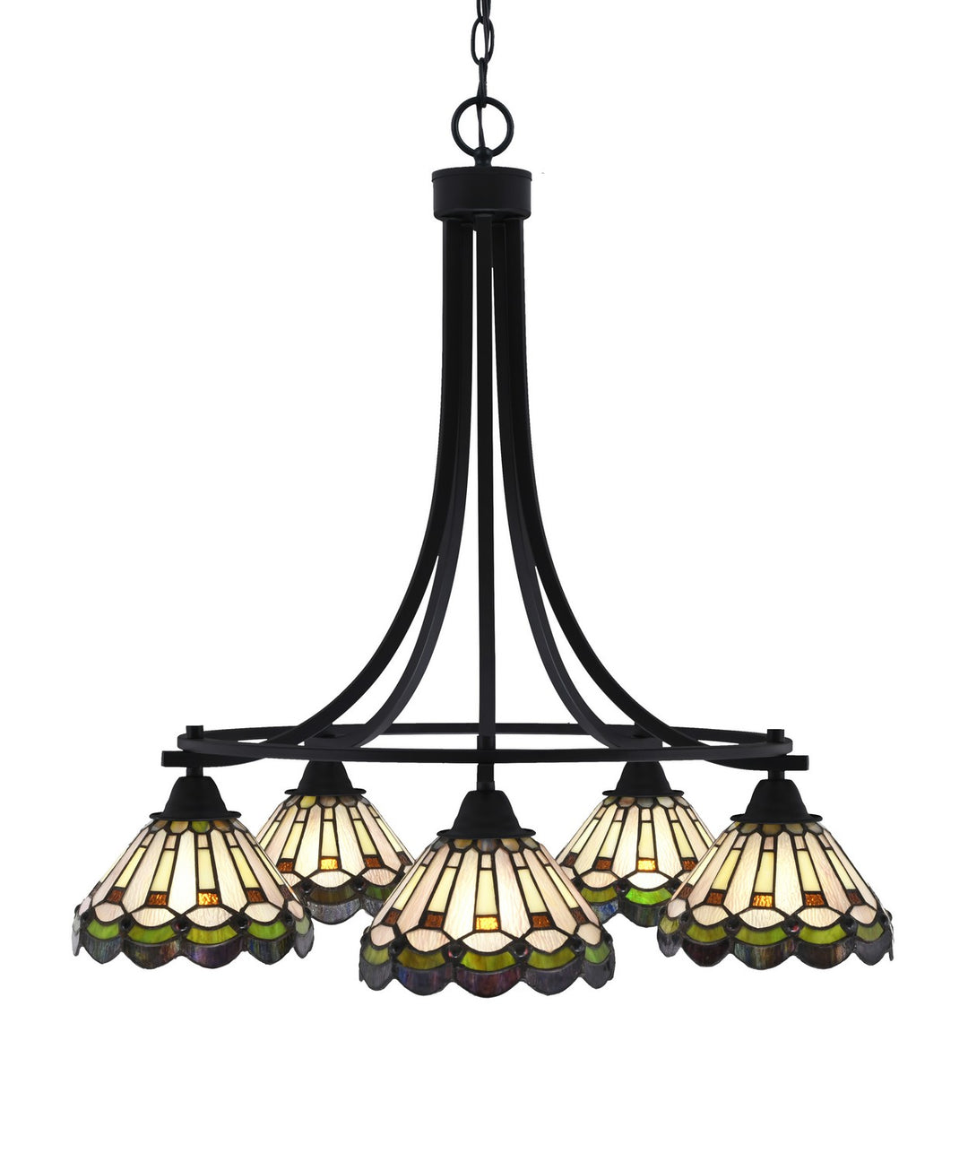 Toltec Paramount 3415-MB-9395 Chandelier Light - Matte Black