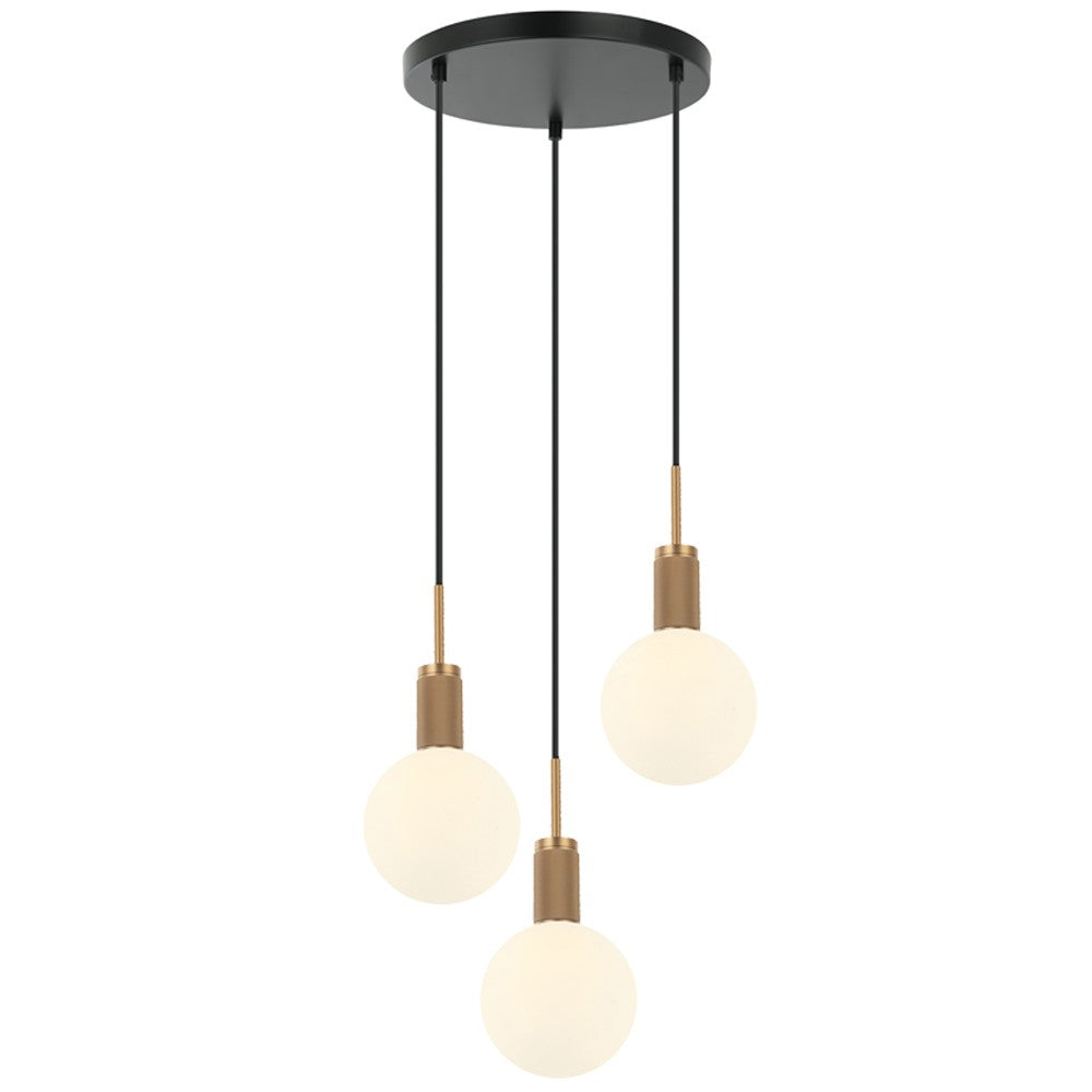 Maxilite Martelli MX 2160C3A23 Pendant Light - Aged Brass