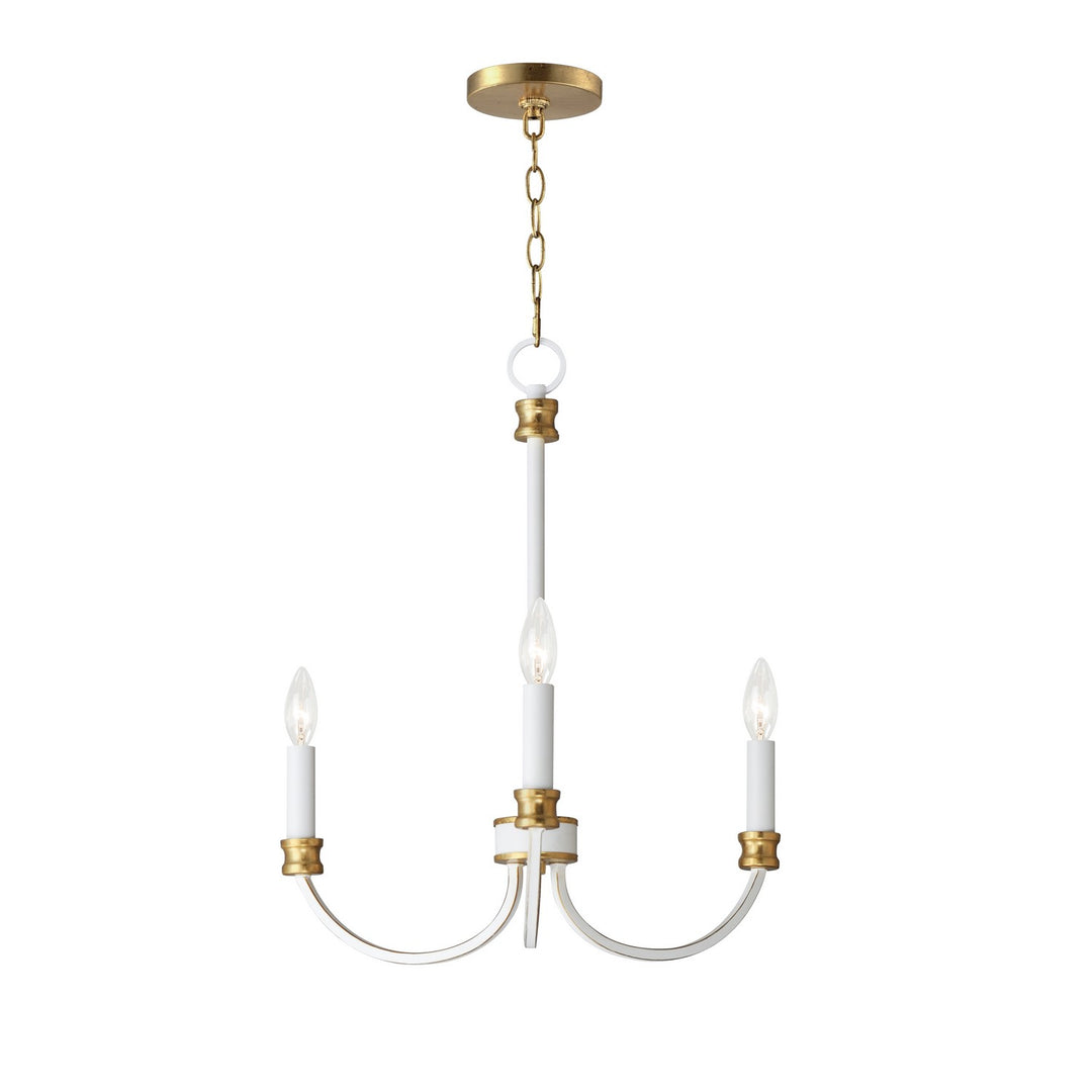 Maxim Charlton 11373WWTGL Chandelier Light - Weathered White/Gold Leaf