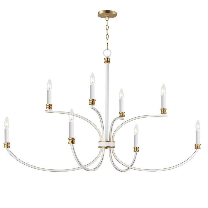 Maxim Charlton 11378WWTGL Chandelier Light - Weathered White/Gold Leaf