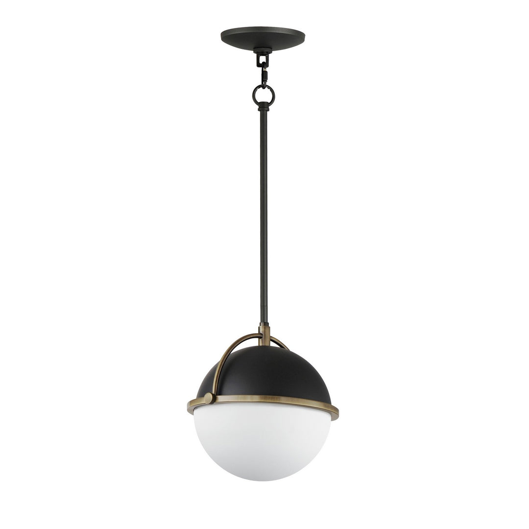 Maxim Duke 12411SWBKWBR Pendant Light - Black/Weathered Brass