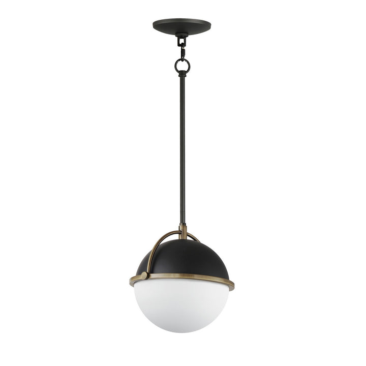 Maxim Duke 12411SWBKWBR Pendant Light - Black/Weathered Brass