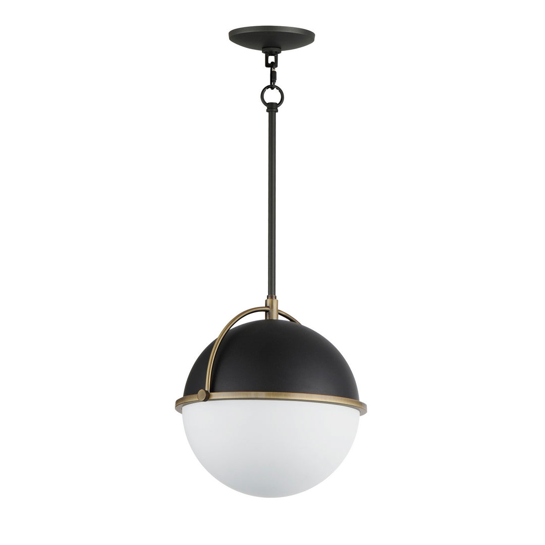 Maxim Duke 12412SWBKWBR Pendant Light - Black/Weathered Brass