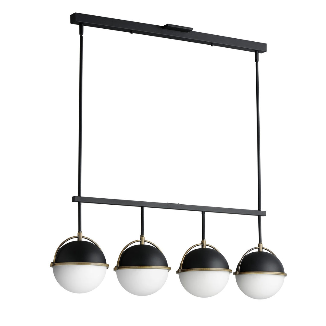 Maxim Duke 12414SWBKWBR Pendant Light - Black/Weathered Brass