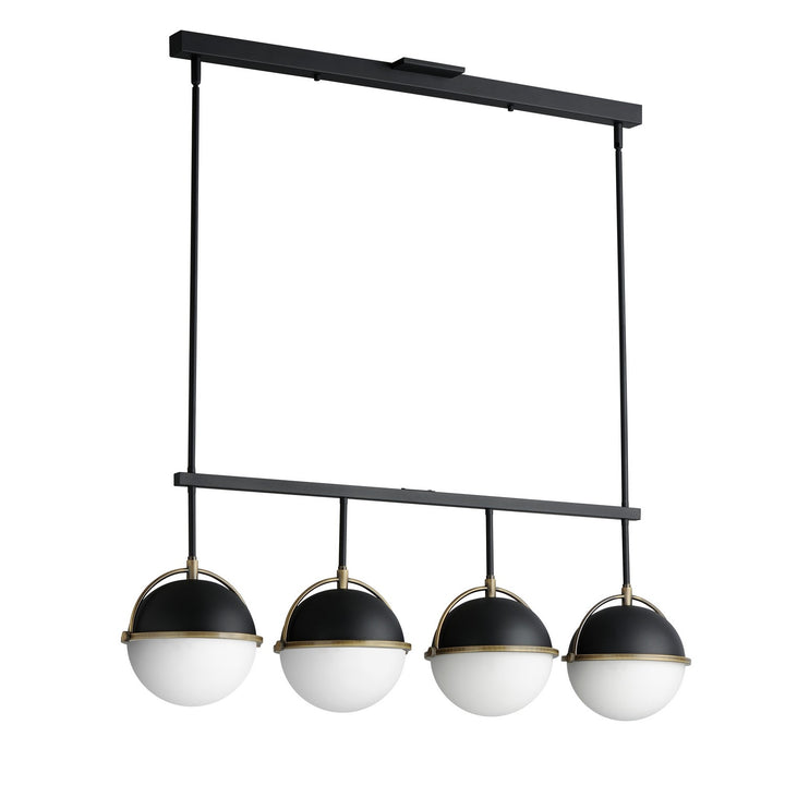 Maxim Duke 12414SWBKWBR Pendant Light - Black/Weathered Brass