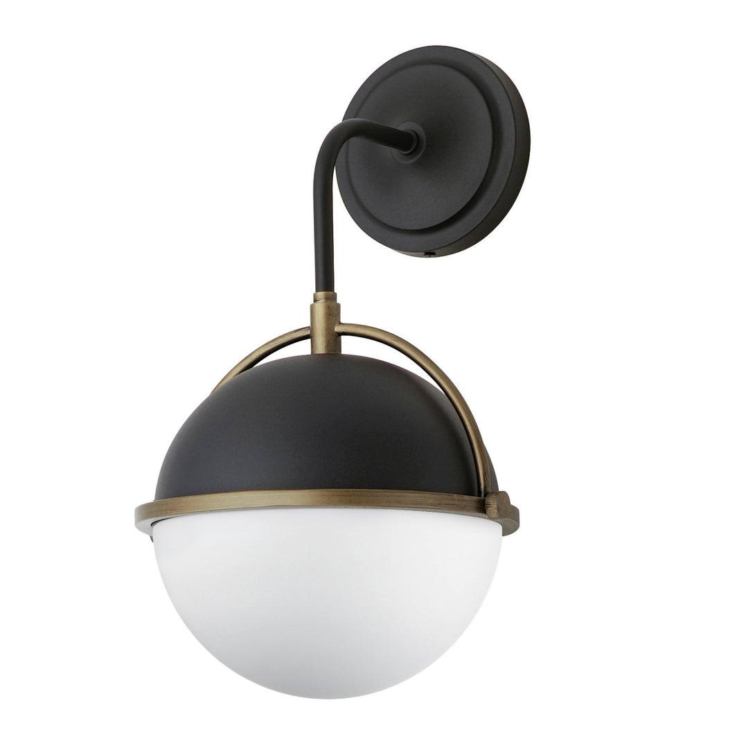 Maxim Duke 12416SWBKWBR Wall Sconce Light - Black/Weathered Brass