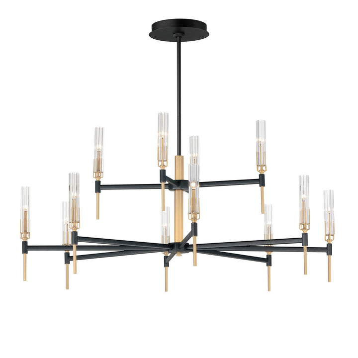 Maxim Flambeau 16129CLBKAB Chandelier Light - Black / Antique Brass