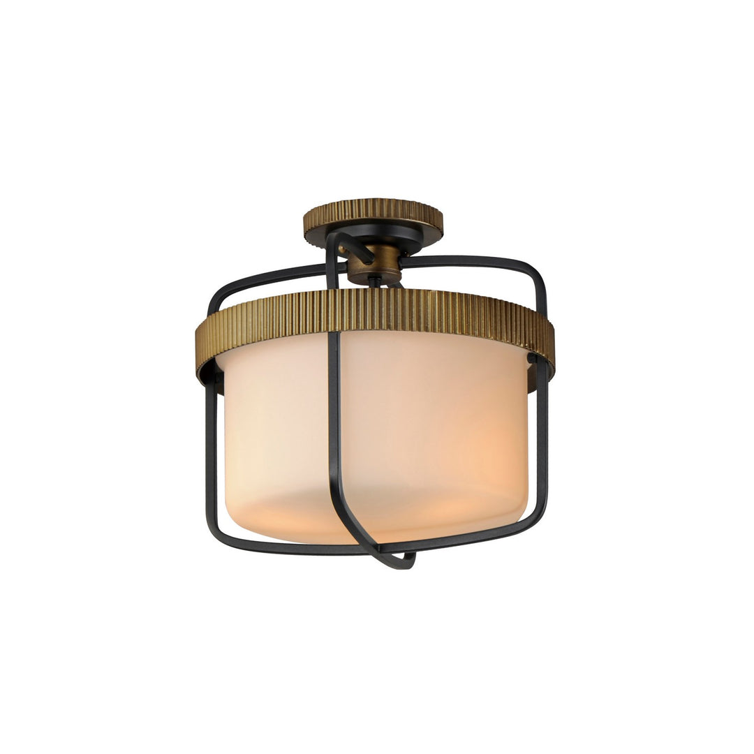 Maxim Ruffles 32650SWBKAB Ceiling Light - Black / Antique Brass