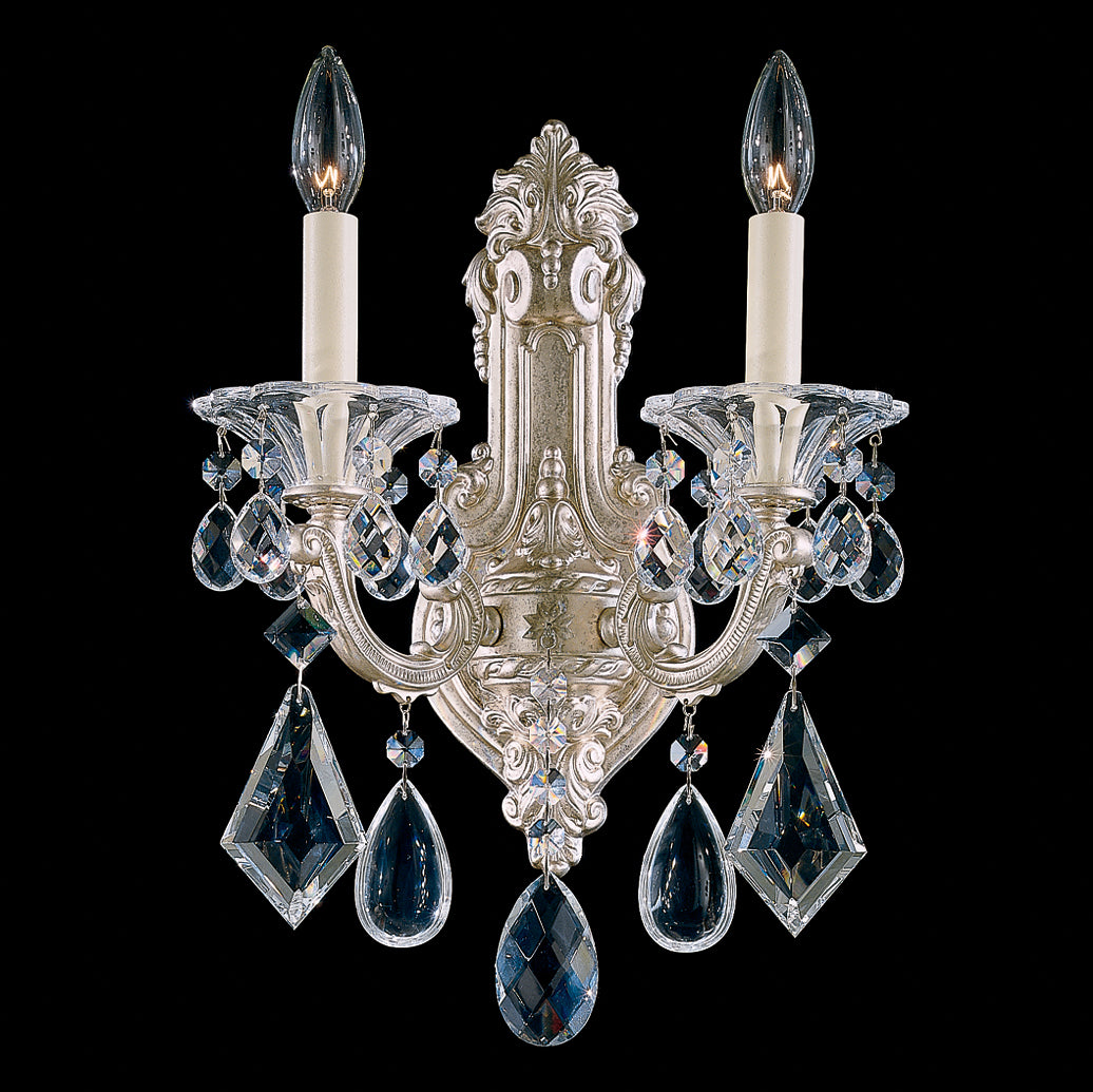 Schonbek La Scala 5070-48 Wall Sconce Light - Antique Silver