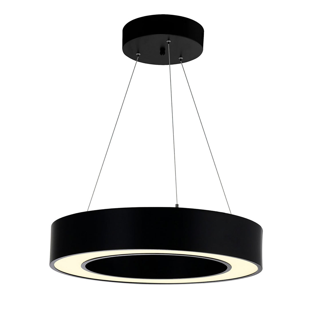 CWI Ringer 1131P12-101 Pendant Light - Black