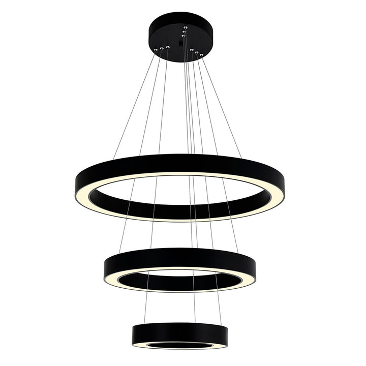 CWI Ringer 1131P28-3-101 Pendant Light - Black