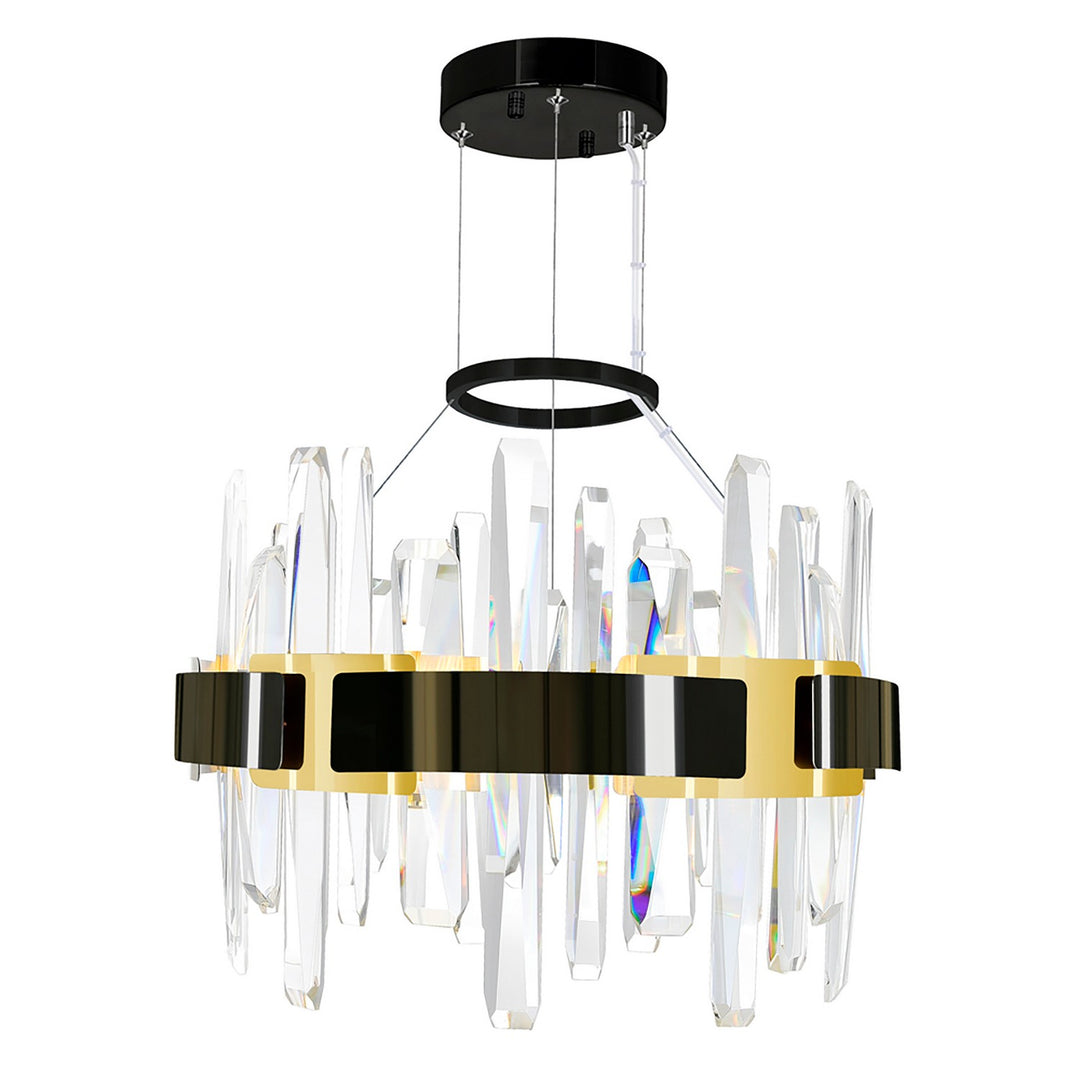 CWI Aya 1592P18-612 Chandelier Light - Pearl_Black_Titanium_Gold