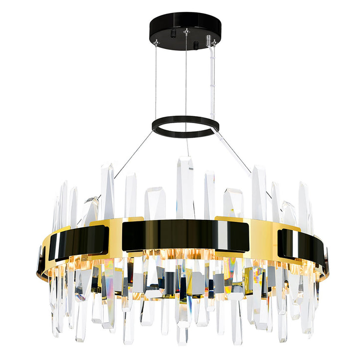 CWI Aya 1592P24-612 Chandelier Light - Pearl_Black_Titanium_Gold