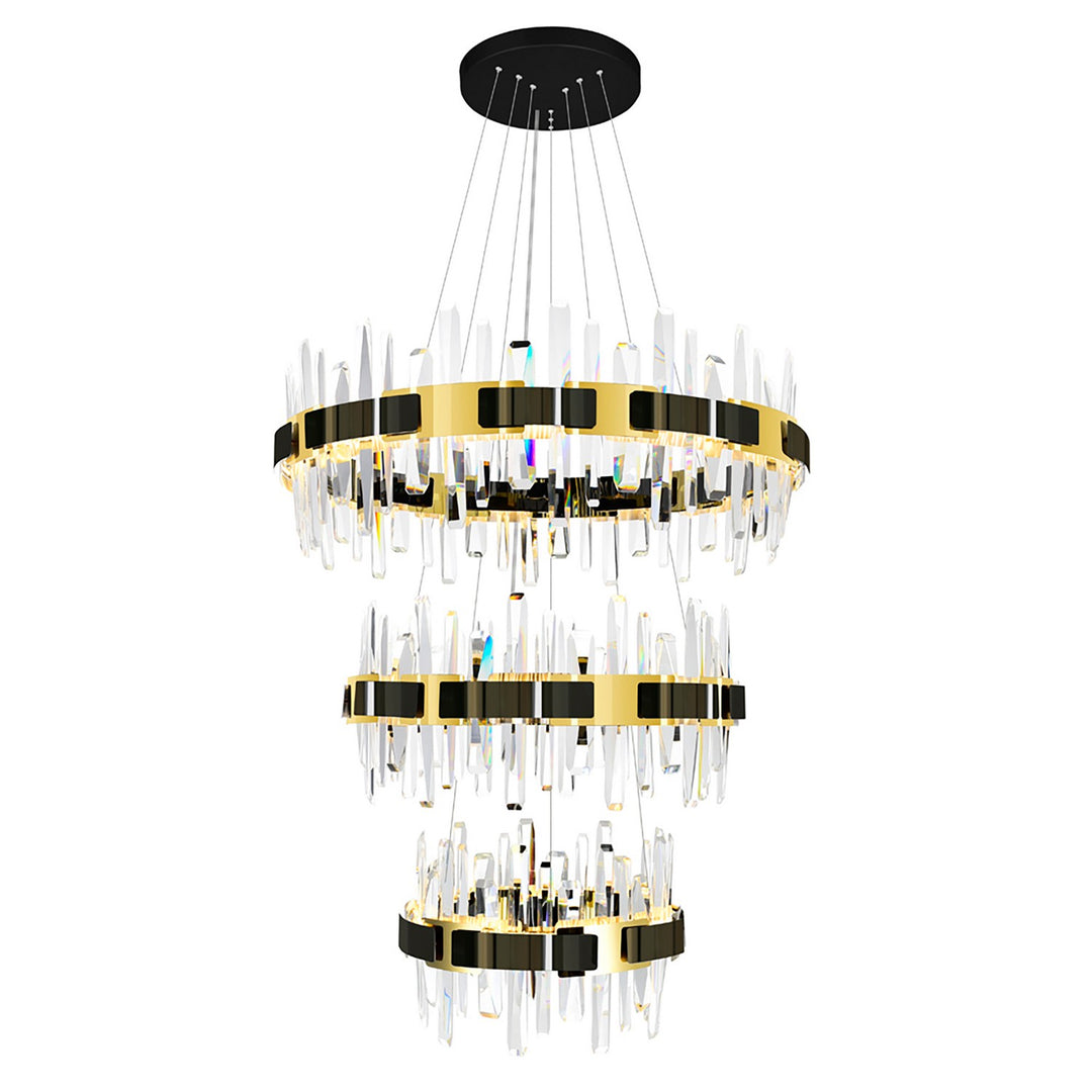 CWI Aya 1592P32-3-612 Chandelier Light - Pearl_Black_Titanium_Gold