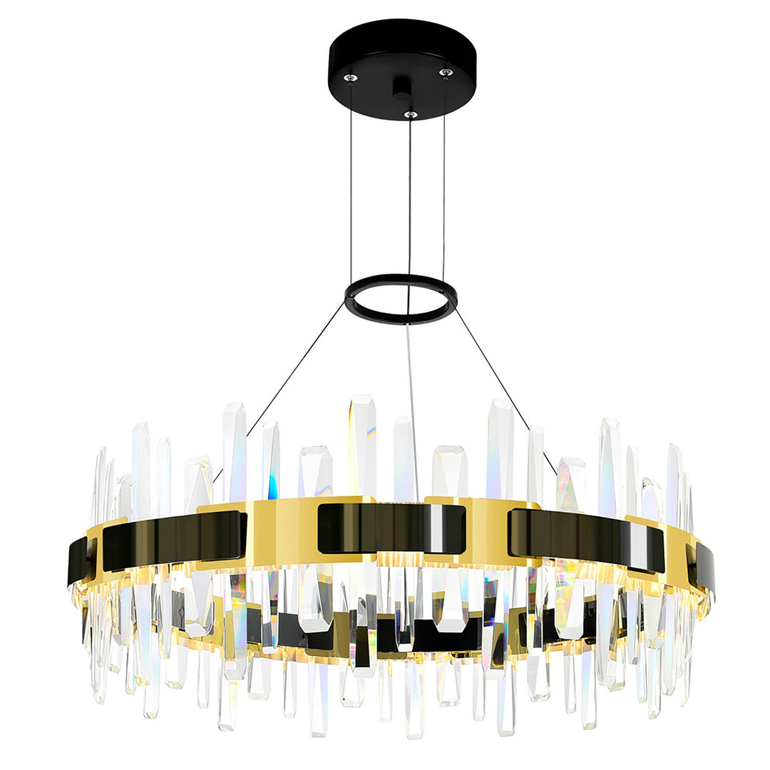 CWI Aya 1592P32-612 Chandelier Light - Pearl_Black_Titanium_Gold