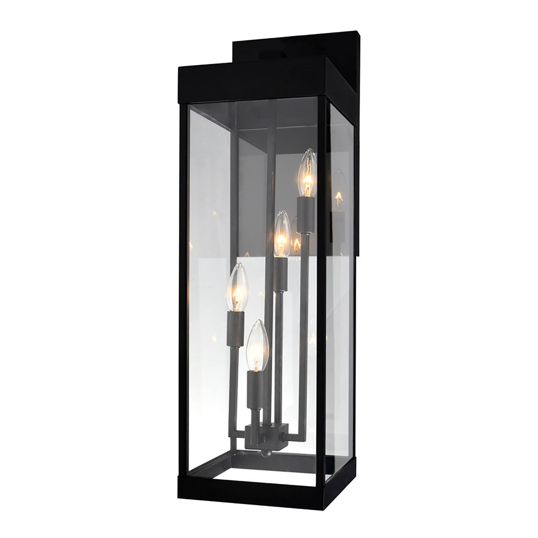 Cwi Lighting 1695W8-4-101  Windsor Outdoor Black