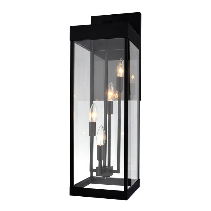 Cwi Lighting 1695W8-4-101  Windsor Outdoor Black