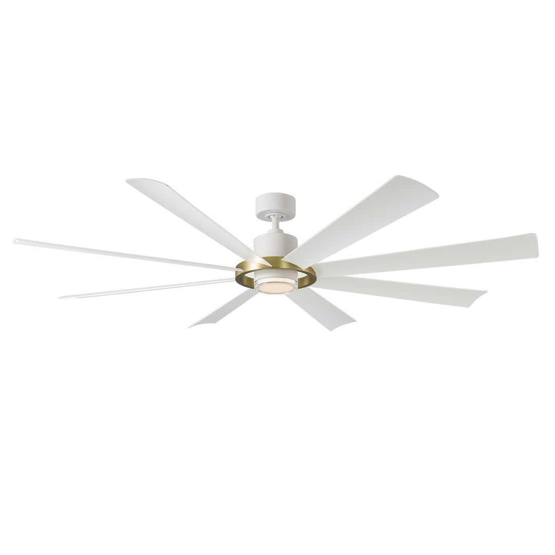 Modern Forms Fan Aura FR-W2303-72L-SB/MW Ceiling Fan 72 - Soft Brass/Matte White, Matte White/