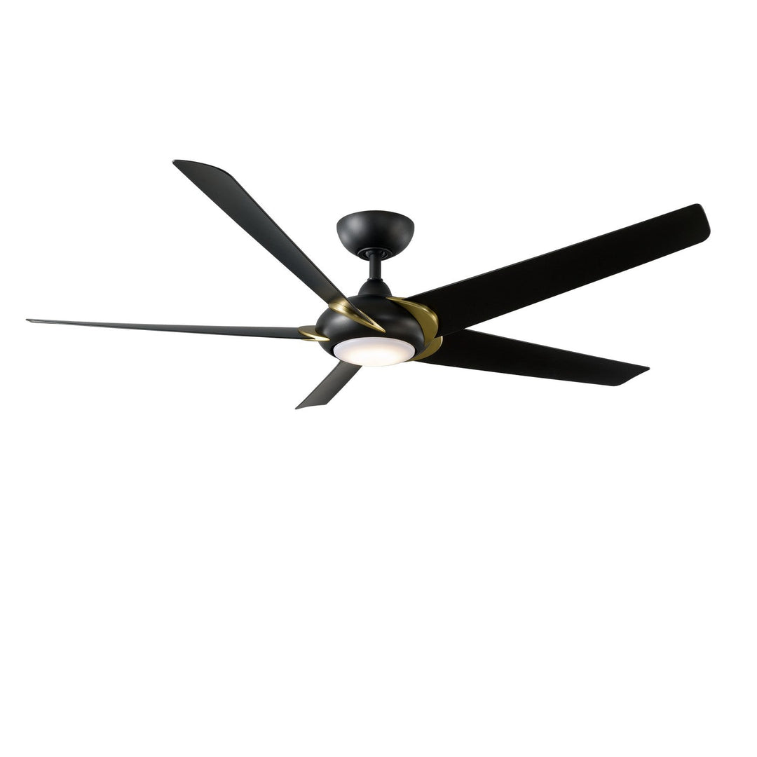 Modern Forms Fan Lucid FR-W2304-62L-SB/MB Ceiling Fan 62 - Soft Brass Arms/Matte Black, Matte Black/