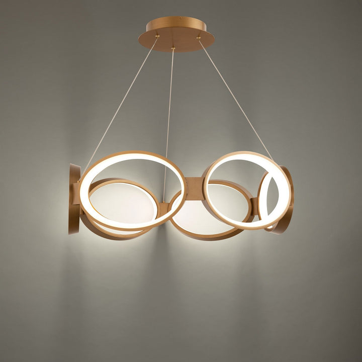 WAC Solitaire PD-21324-AB Chandelier Light - Aged Brass