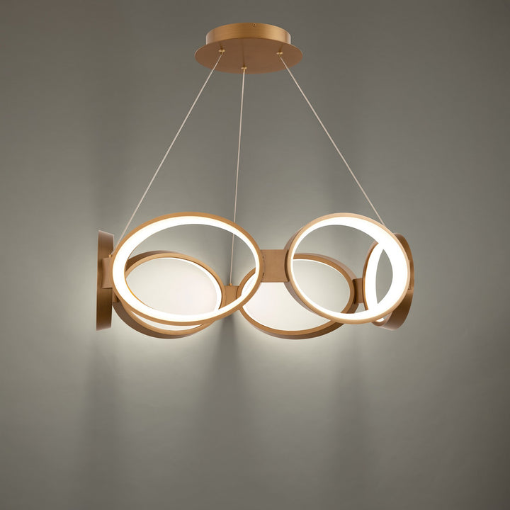 WAC Solitaire PD-21324-AB Chandelier Light - Aged Brass