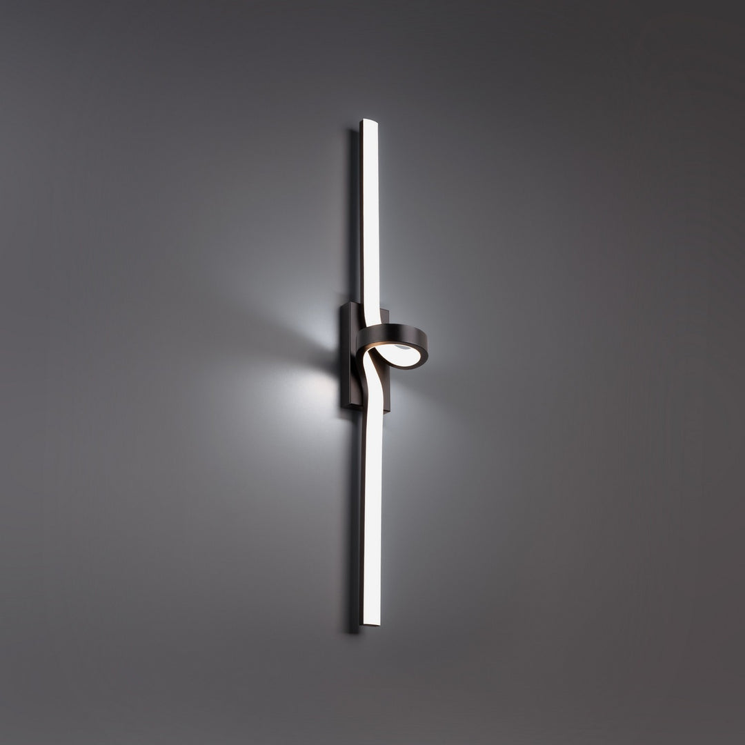 WAC Loophole WS-61326-27-BK Bath Vanity Light 6 in. wide - Black