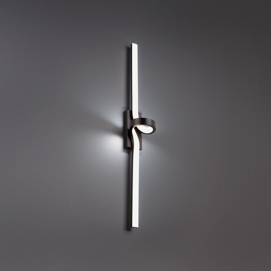 WAC Loophole WS-61326-27-BK Bath Vanity Light 6 in. wide - Black