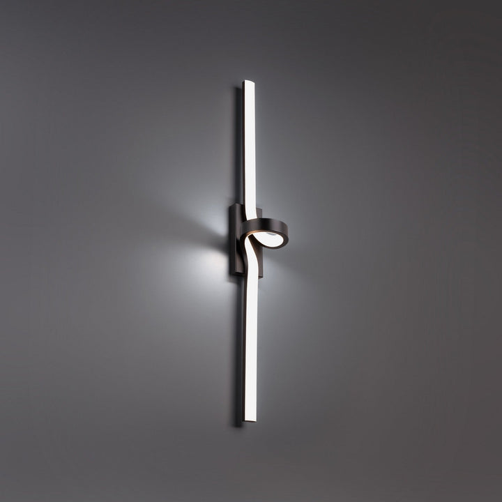 WAC Loophole WS-61326-27-BK Bath Vanity Light 6 in. wide - Black