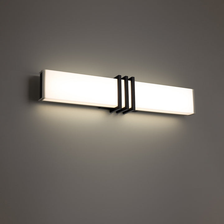 WAC Minibar WS-75328-BK Bath Vanity Light 4 in. wide - Black
