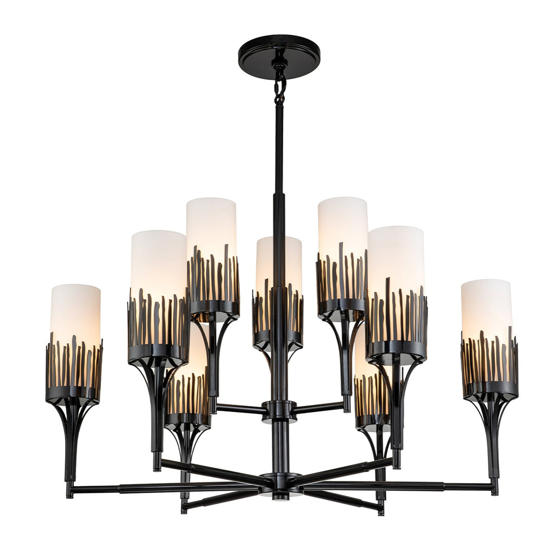 Lucas+McKearn Sawgrass CH20319BLK-9 Chandelier Light - Matte Black