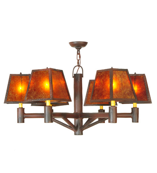 Meyda Tiffany Rocky Mountain 130500 Chandelier Light - Red Rust,Wrought Iron