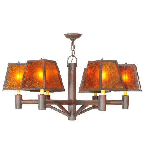 Meyda Tiffany Rocky Mountain 130500 Chandelier Light - Red Rust,Wrought Iron