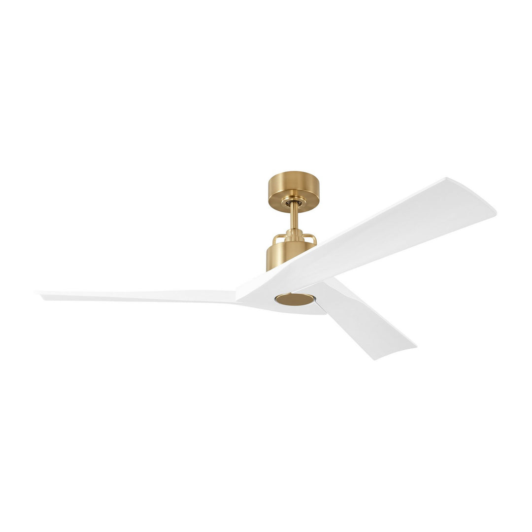 Visual Comfort Fan Alma 52 Smart 3ALMSM52BBS Ceiling Fan - Burnished Brass, Matte White/Matte White/