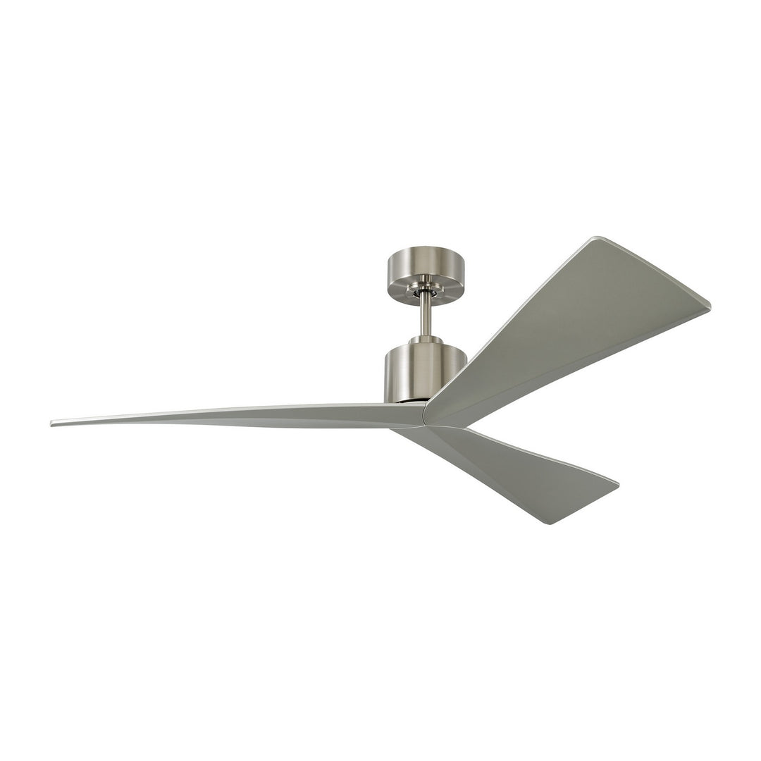 Visual Comfort Fan Adler 52 3ADR52BS Ceiling Fan - Brushed Steel, Silver/Silver/