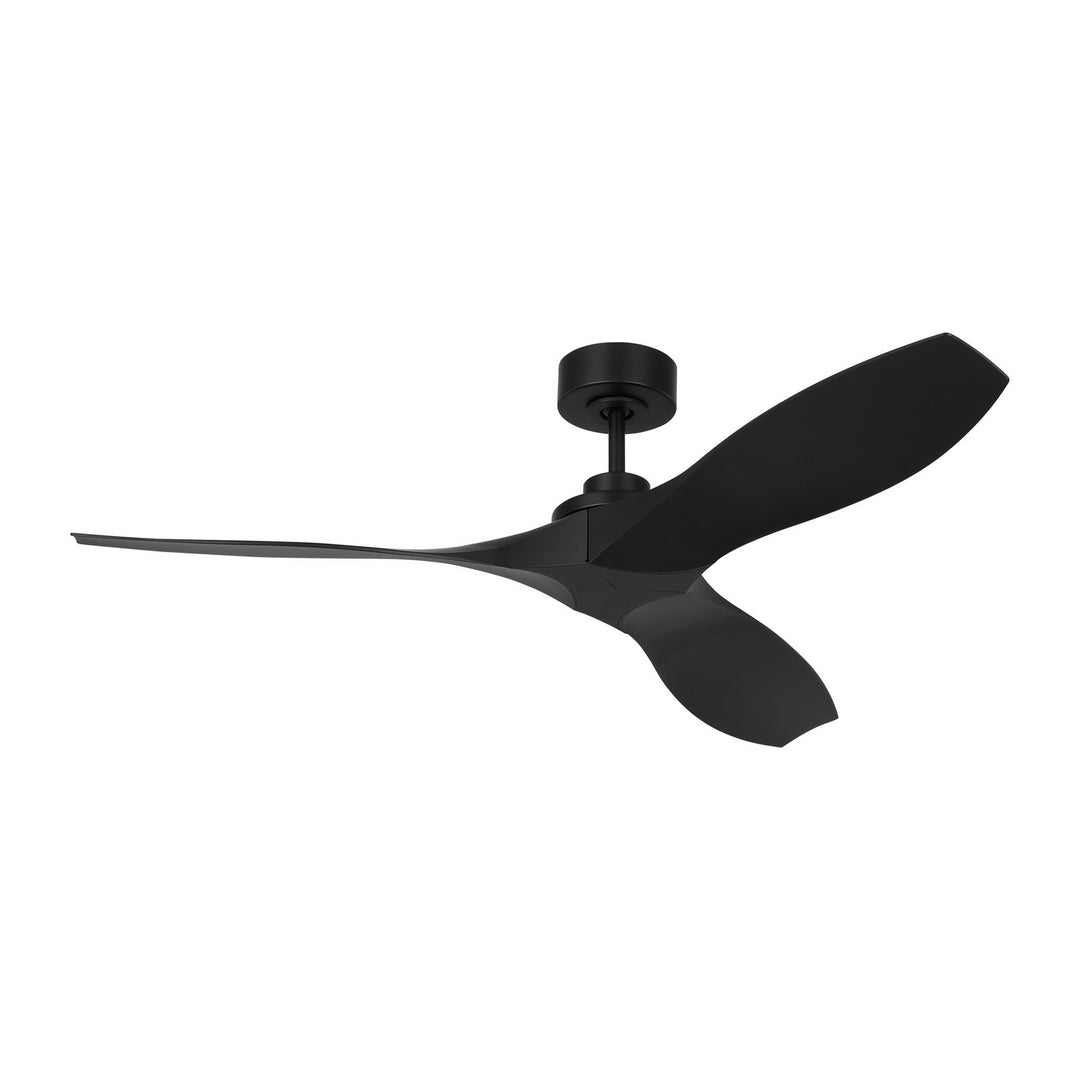 Visual Comfort Fan Collins Coastal 52 Smart 3CLNCSM52MBK Ceiling Fan - Midnight Black, Midnight Black/Midnight Black/