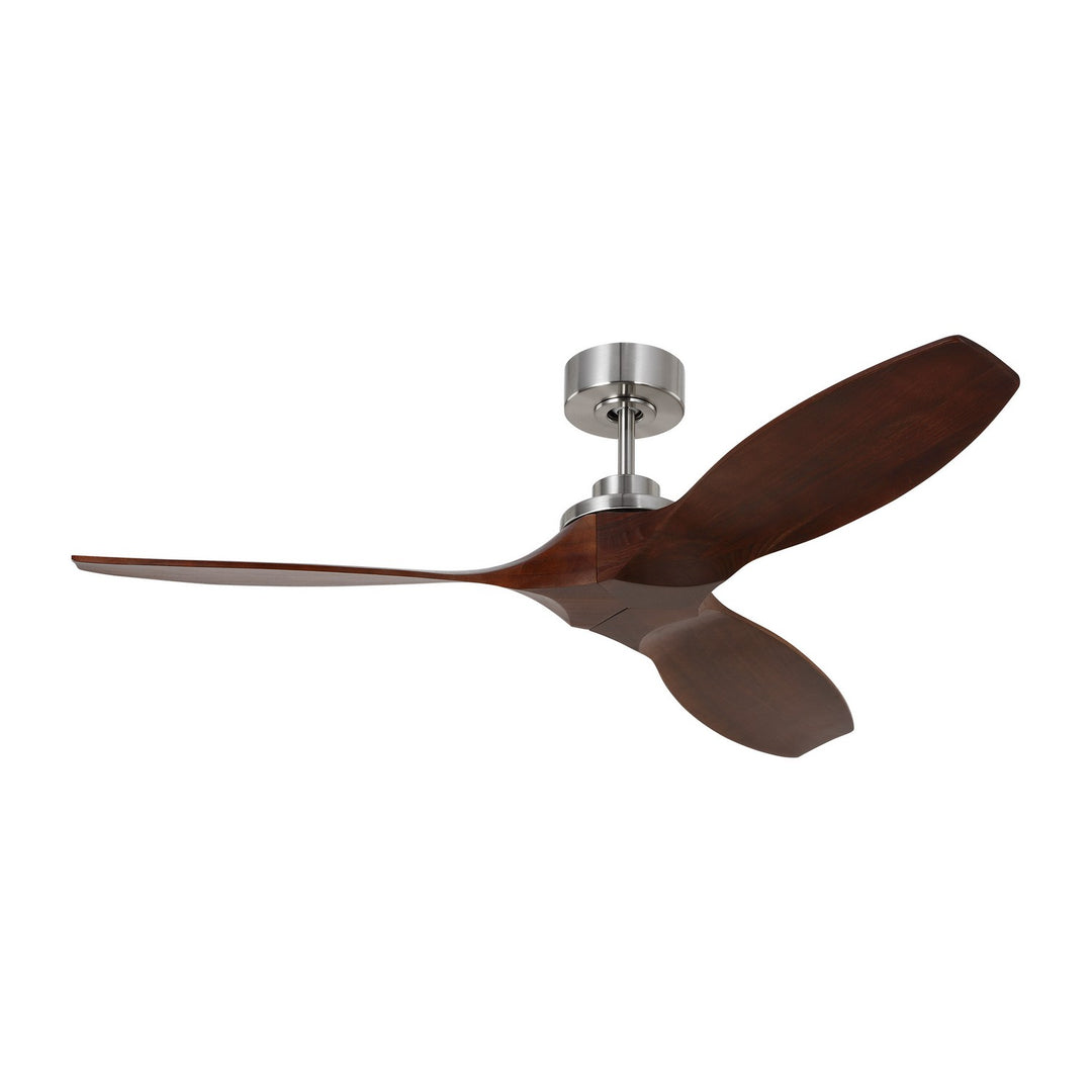 Visual Comfort Fan Collins 52 Smart 3CLNSM52BS Ceiling Fan - Brushed Steel, Dark Walnut/Dark Walnut/