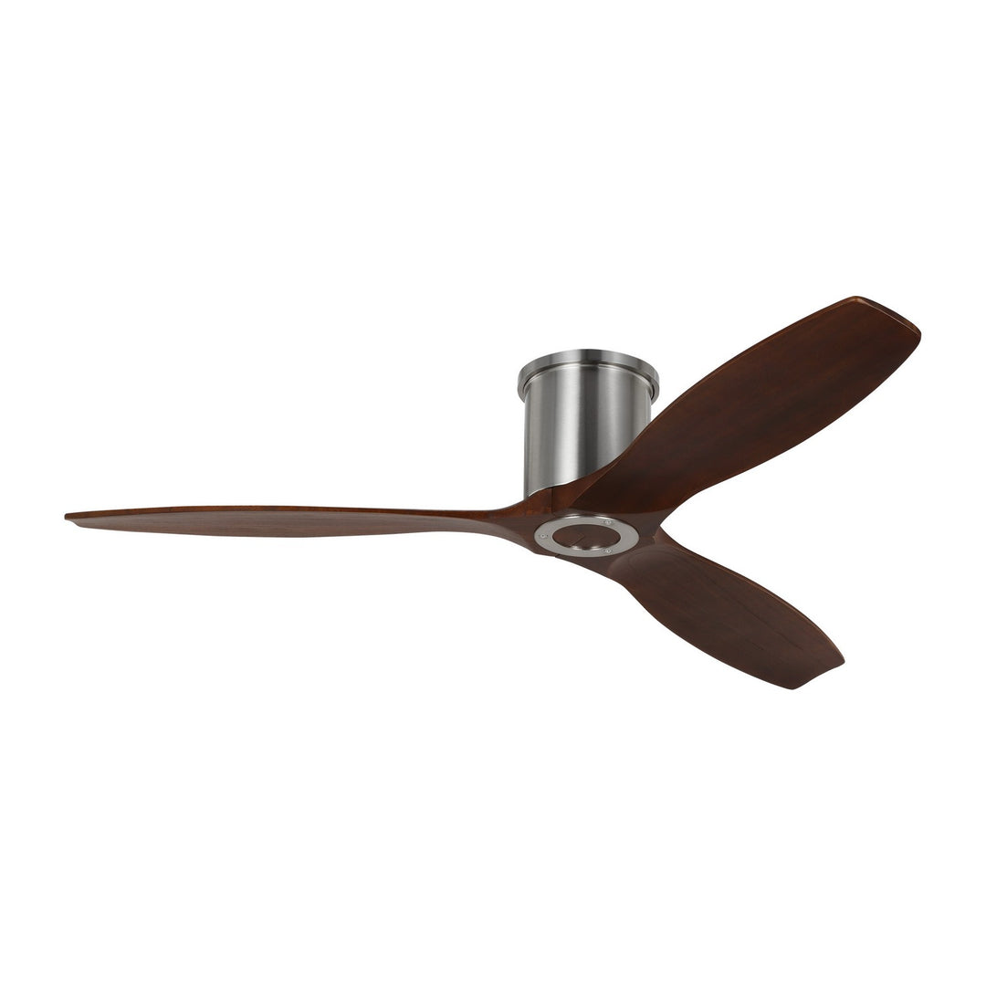 Visual Comfort Fan Collins 52 Smart Hugger 3CNHSM52BS Ceiling Fan - Brushed Steel, Dark Walnut/Dark Walnut/