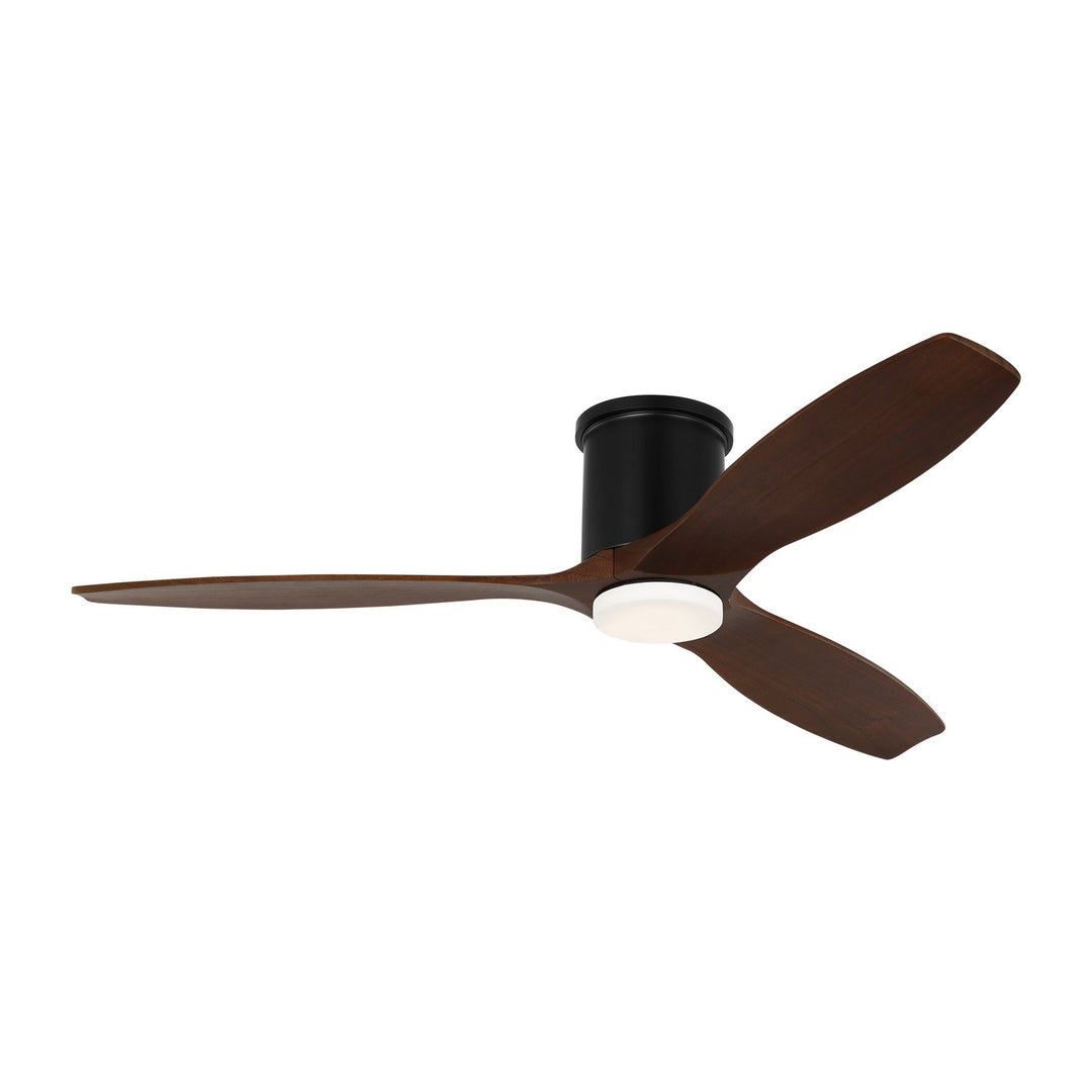 Visual Comfort Fan Collins 52 Smart Hugger LED 3CNHSM52MBKD Ceiling Fan - Midnight Black, Dark Walnut/Dark Walnut/