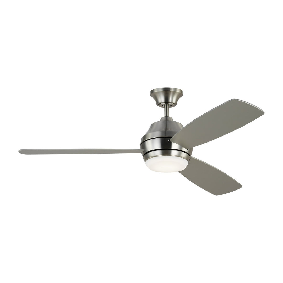 Visual Comfort Fan Ikon 52 LED 3IKDR52BSD Ceiling Fan - Brushed Steel, Silver/Silver/