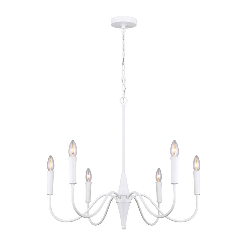 Canarm Brielle ICH1103A06WH Chandelier Light - Matte White