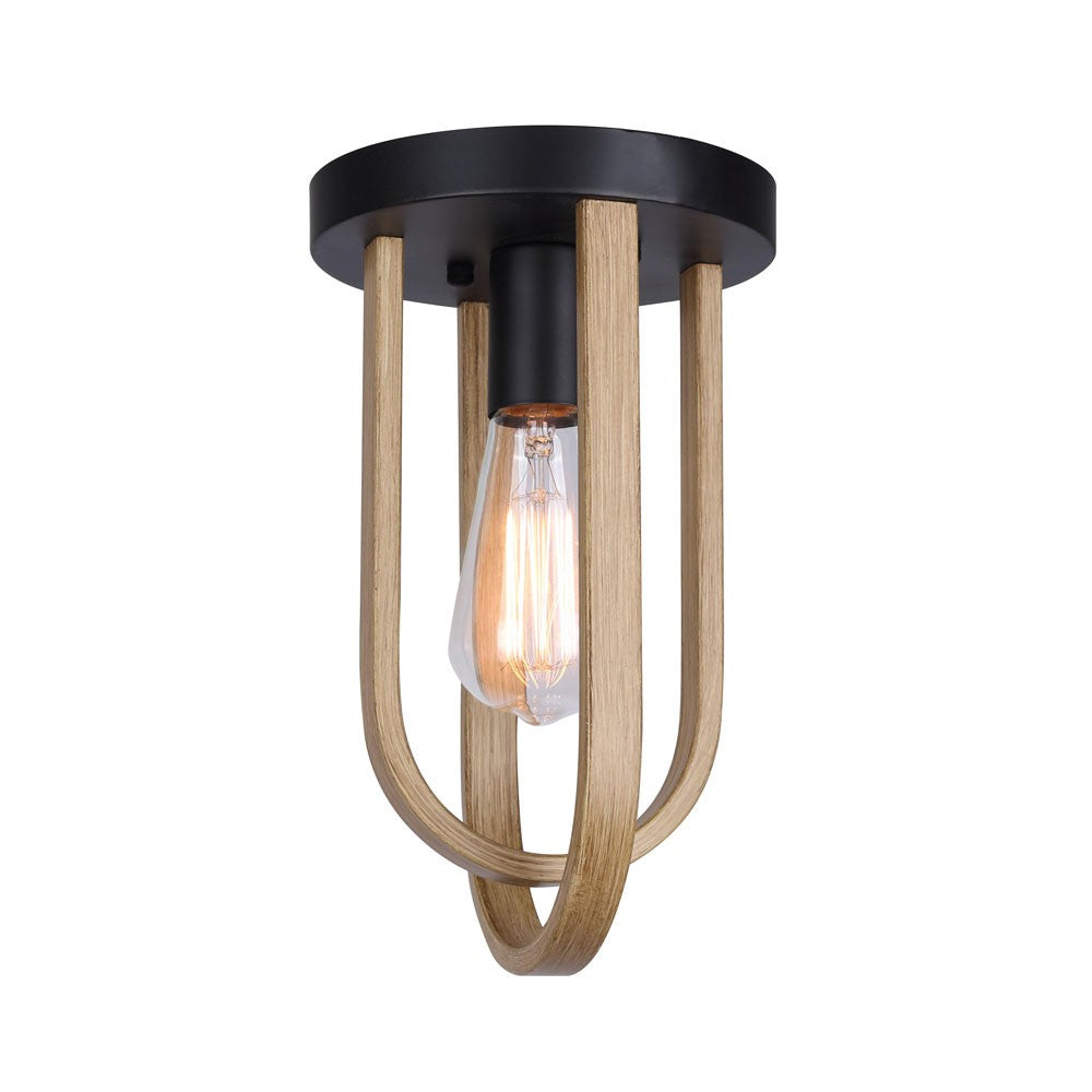 Canarm Dilan IFM1078A07BKB Ceiling Light - Black/Brushed Brown