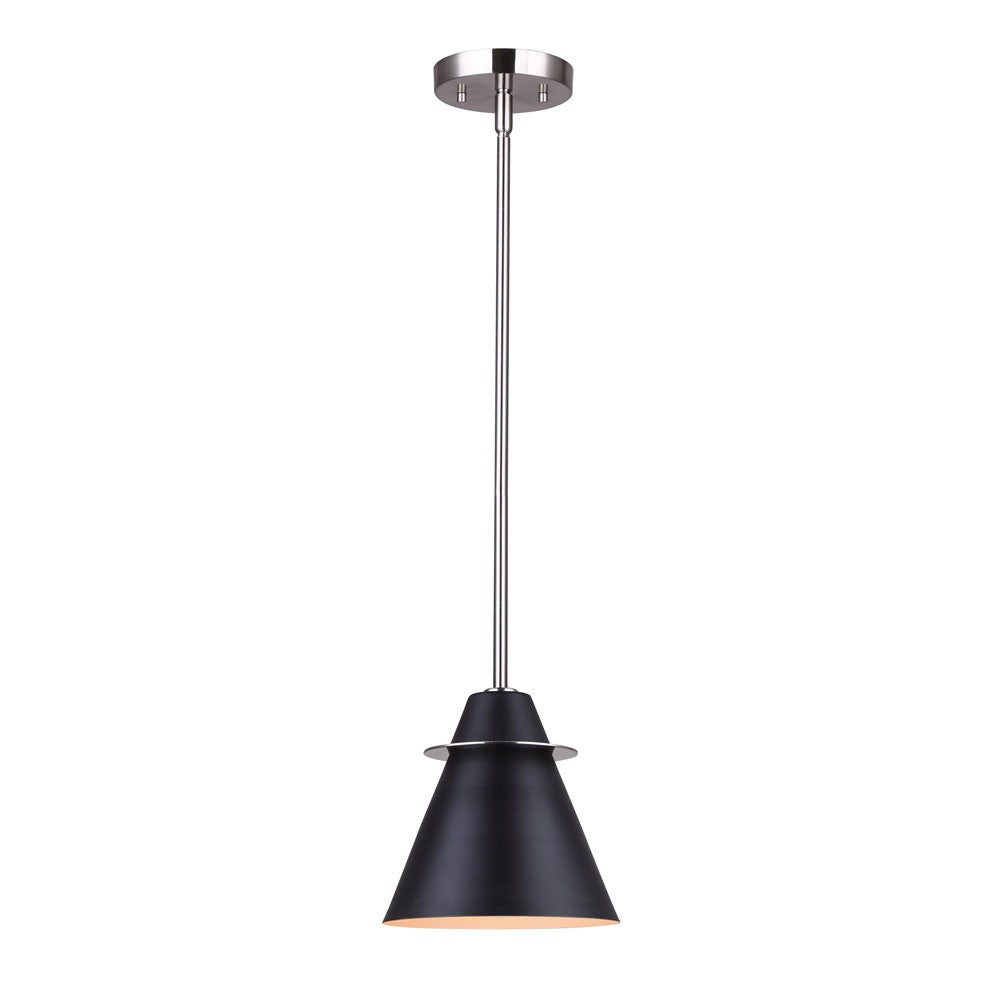 Canarm Talia IPL1076A01BKN Pendant Light - Brushed Nickel/Matte Black