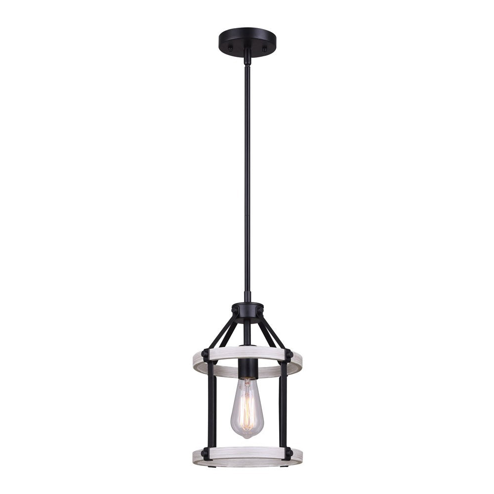 Canarm Joelle IPL1094A01BBG Pendant Light - Matt Black/Brushed Grey