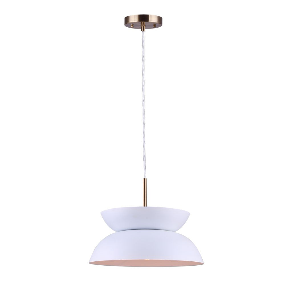 Canarm Mila 1 Lt. Wall IPL1096A01GDW Pendant Light - Gold/Matte White