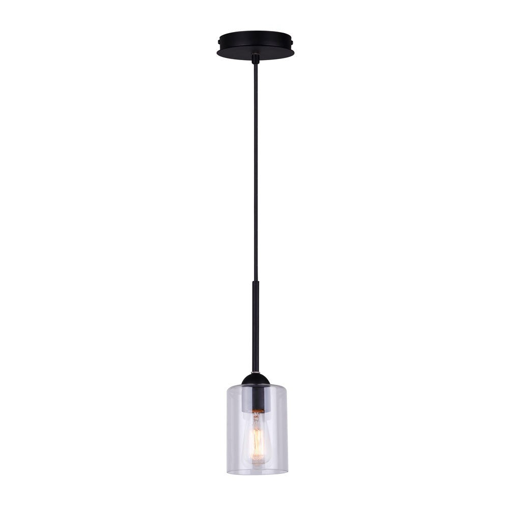 Canarm Hampton IPL370A01BK-CL Pendant Light - Matte Black