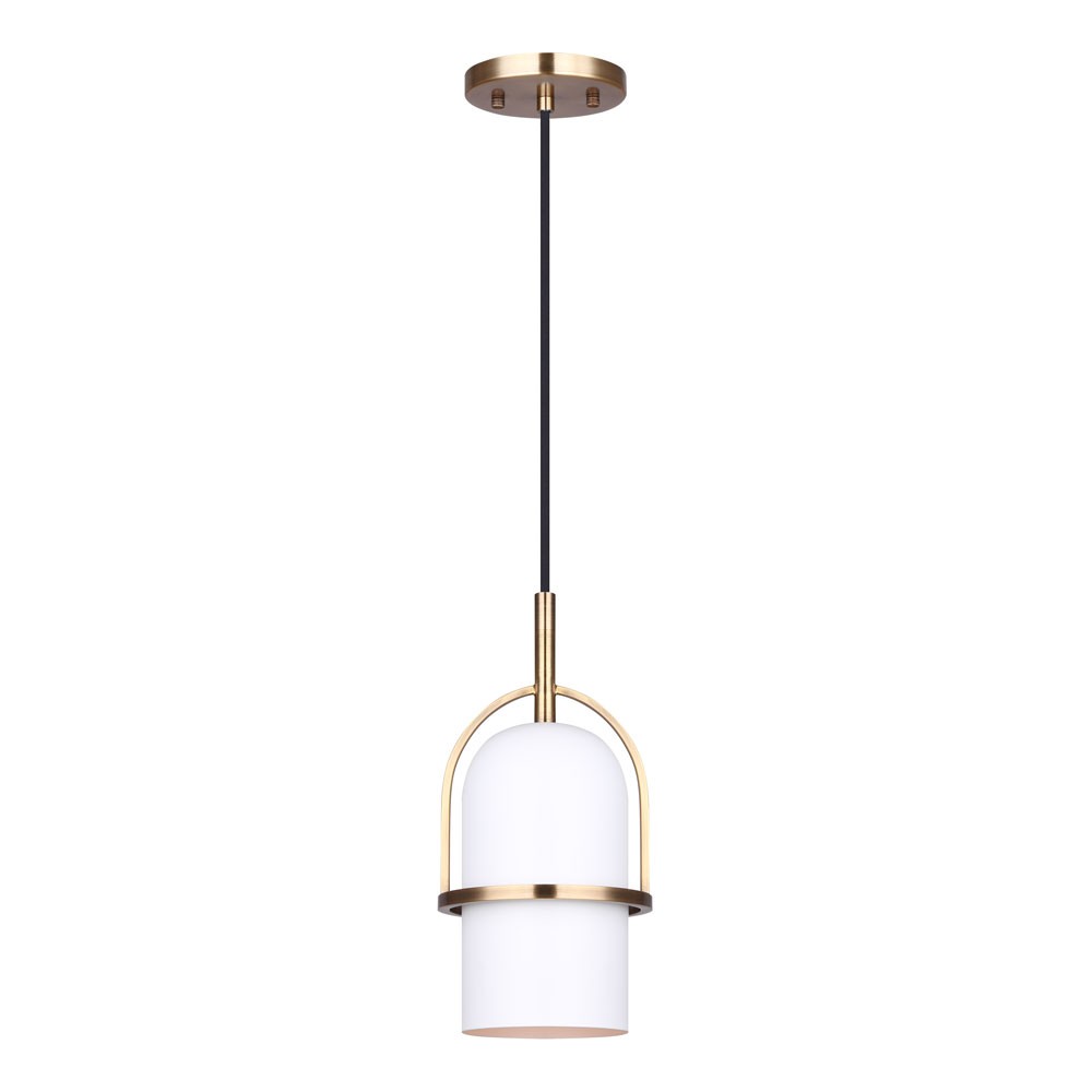 Canarm Isla IPL777B01GDW Pendant Light - Gold/Matte White
