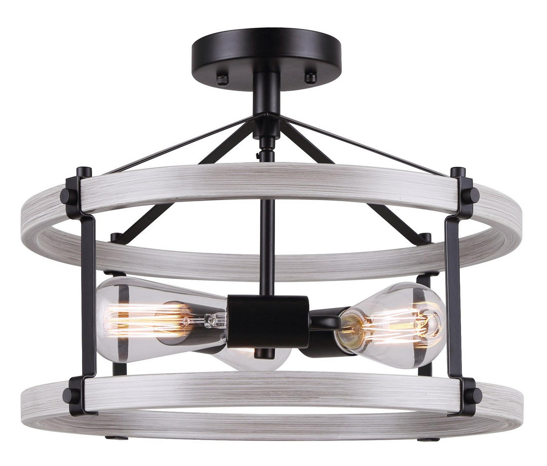 Canarm Joelle ISF1094A03BBG Ceiling Light - Black/Brushed Grey