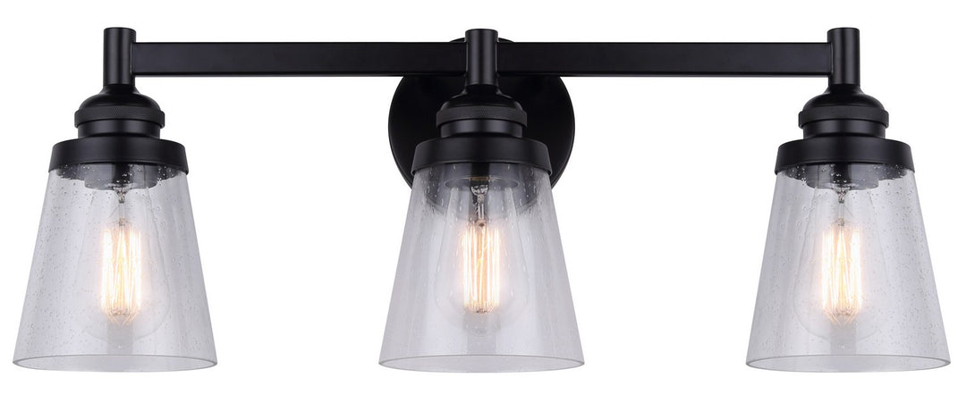 Canarm Declan IVL1097A03BK Bath Vanity Light 25 in. wide - Matte Black
