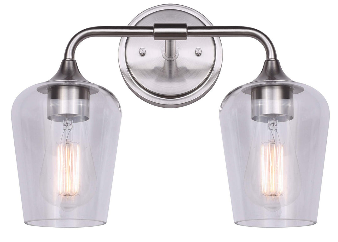 Canarm Conall IVL1102A02BN Bath Vanity Light 14 in. wide - Brushed Nickel