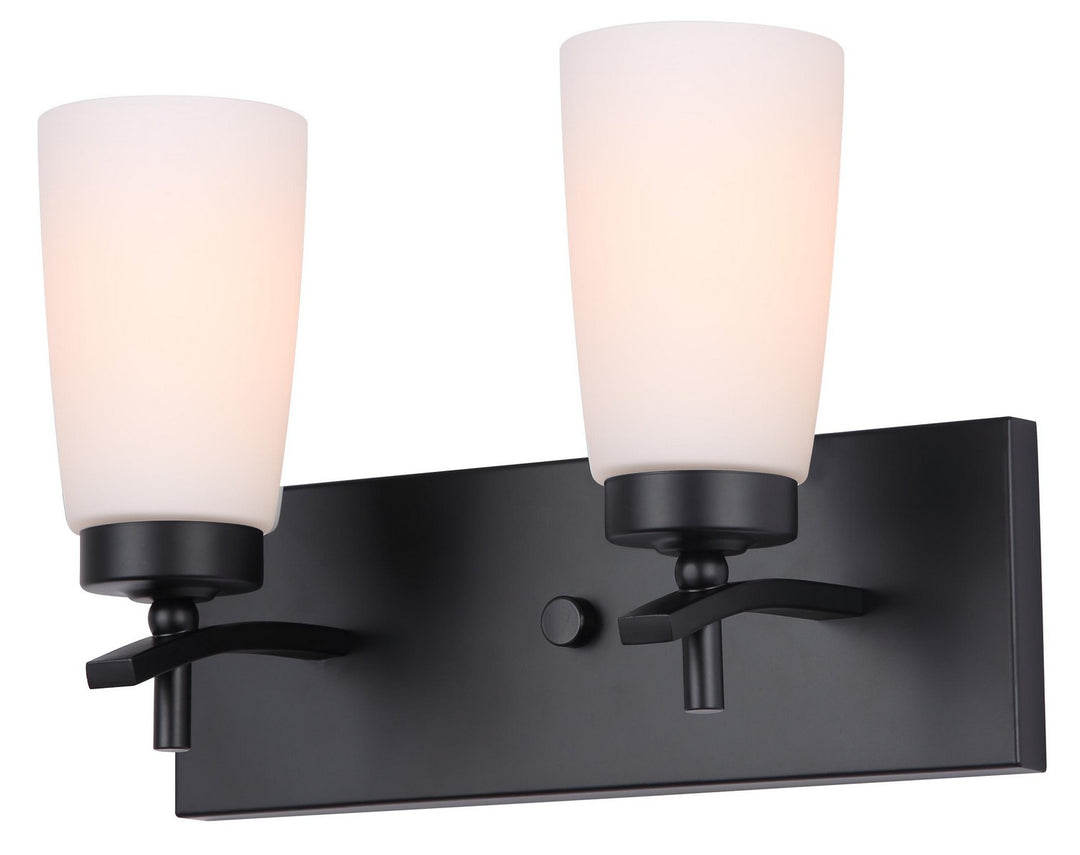 Canarm Portia IVL326A02BK Bath Vanity Light 14 in. wide - Matte Black